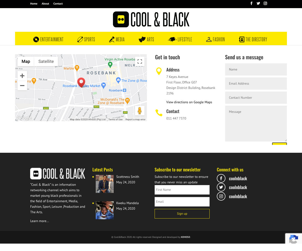 Cool&Black (Contact Page) | KEMOSO