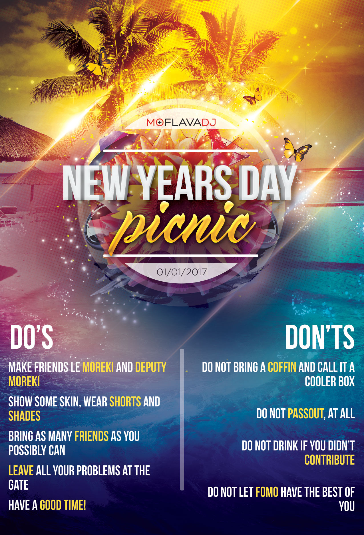 New Years Day Picnic '17 DOs & DONTs | KEMOSO