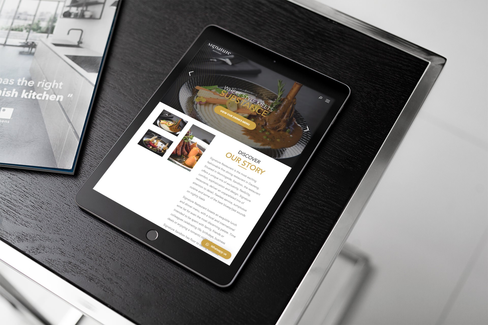 Signature Restaurant Website (iPad) | KEMOSO